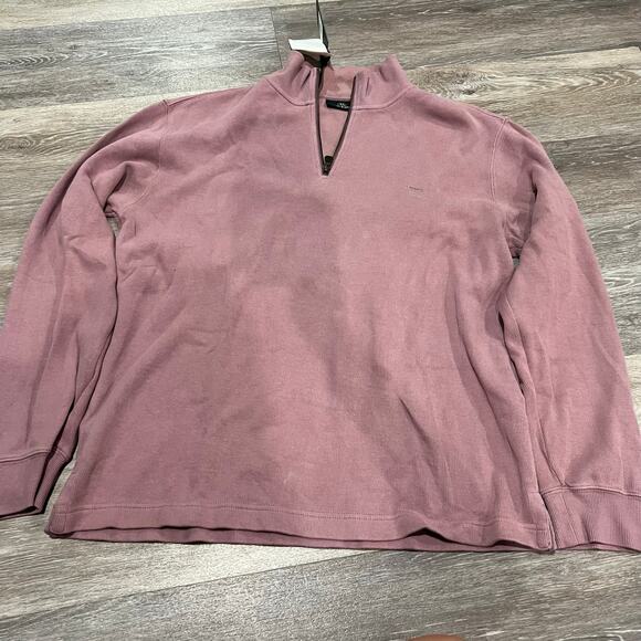 Rodd & Gunn Pink Men's Alton Ave Quarter-Zip Sweatshirt Size Medium - Picture 2 of 8